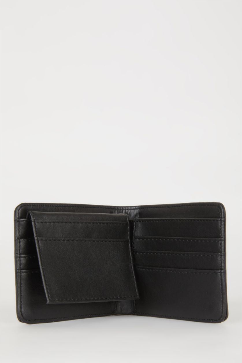 Man Black Man Faux Leather Wallets