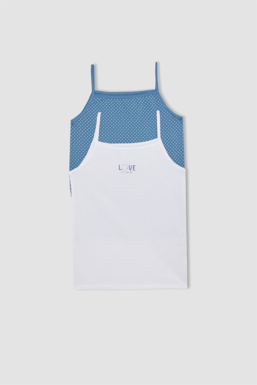 GIRLS & TEENS White Girl 2 piece Regular Fit Tank Top