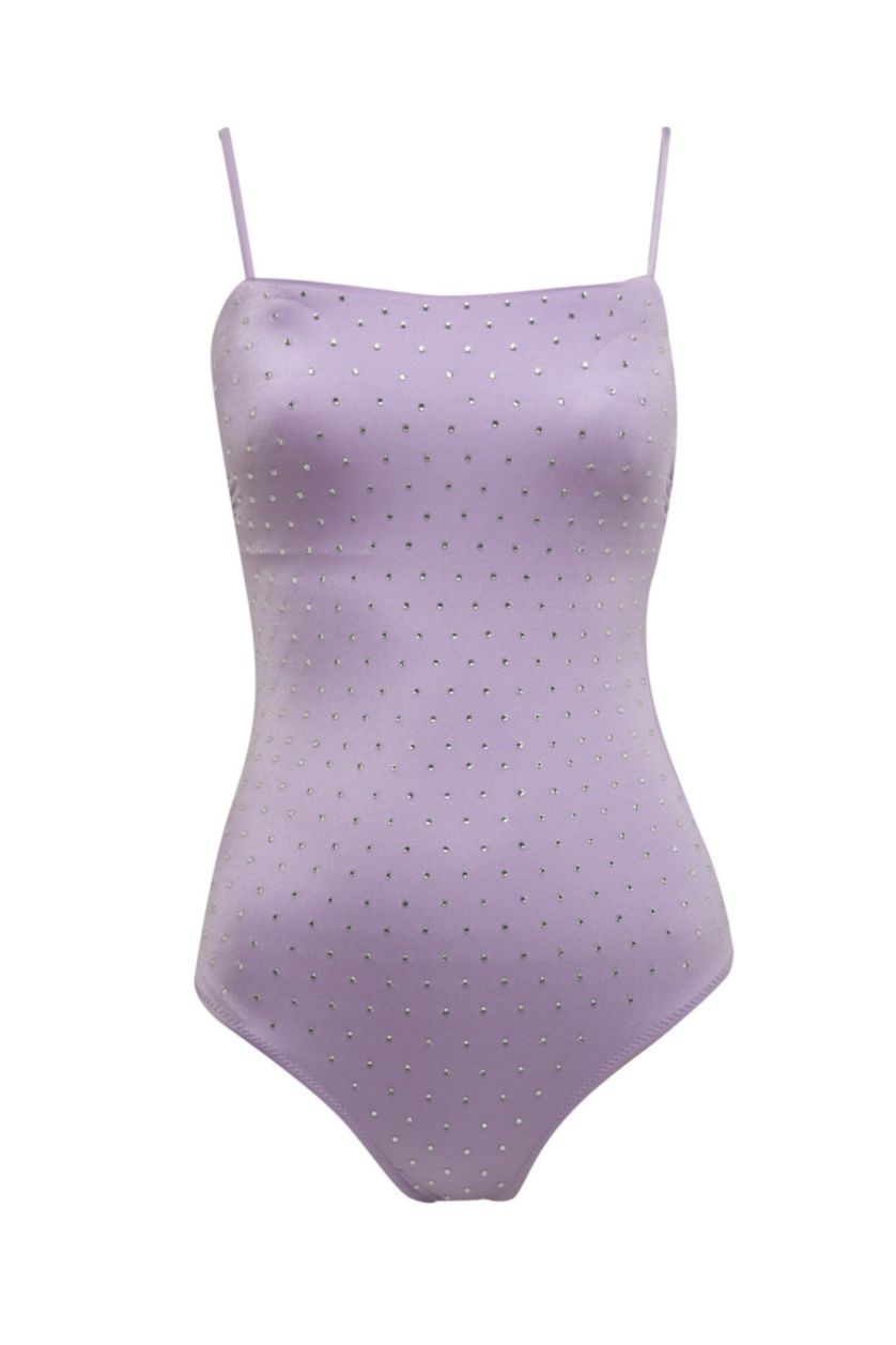 WOMAN Lilac Afra x DeFacto Thin Strap Stone Swimsuit