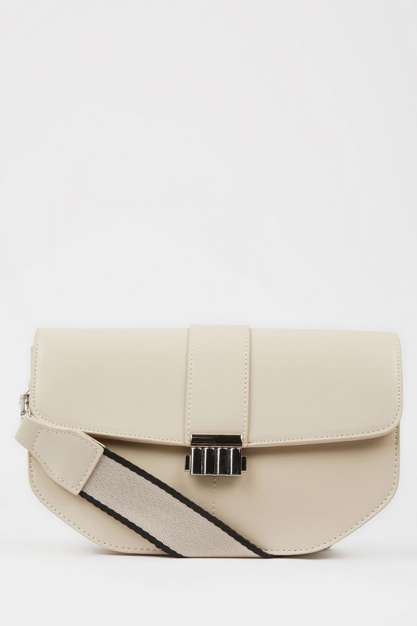 Kadın Bej Kadın Uzun Askılı Suni Deri Çapraz Çanta