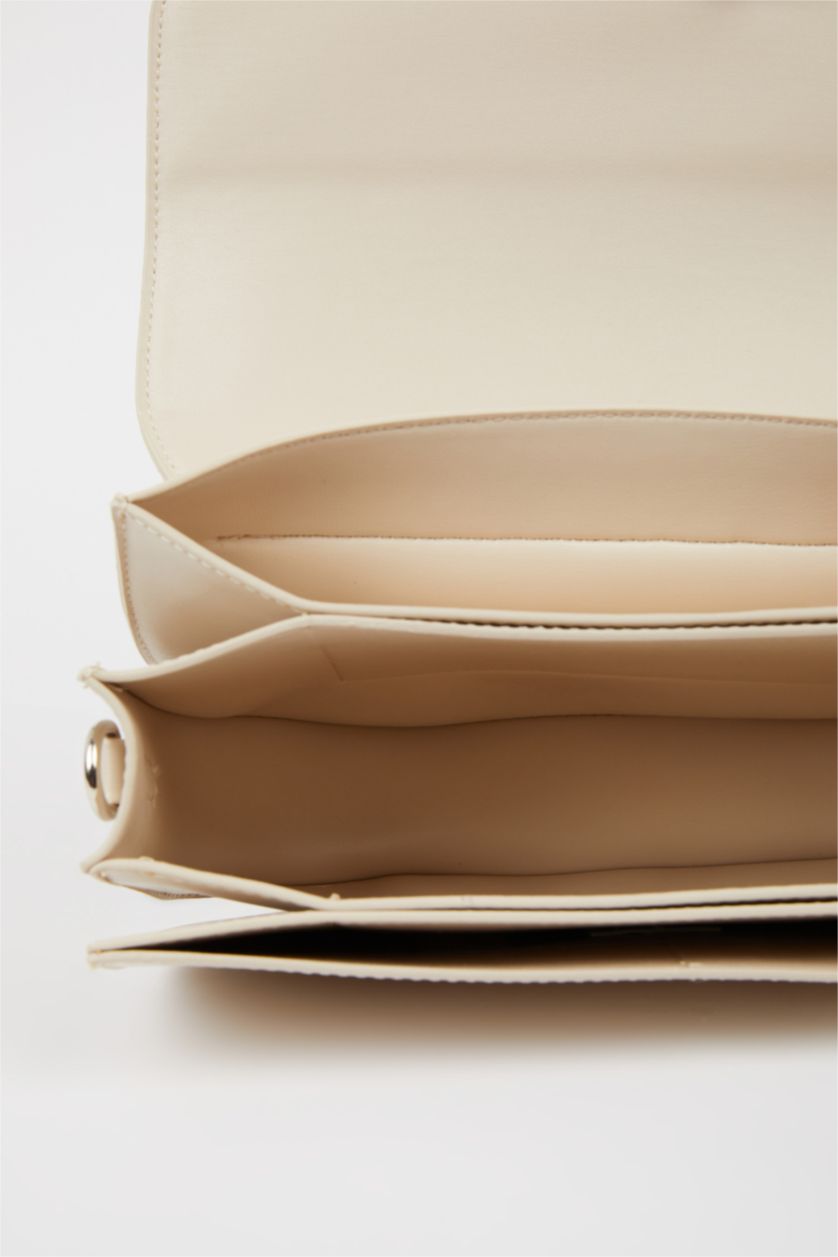 Kadın Bej Kadın Uzun Askılı Suni Deri Çapraz Çanta