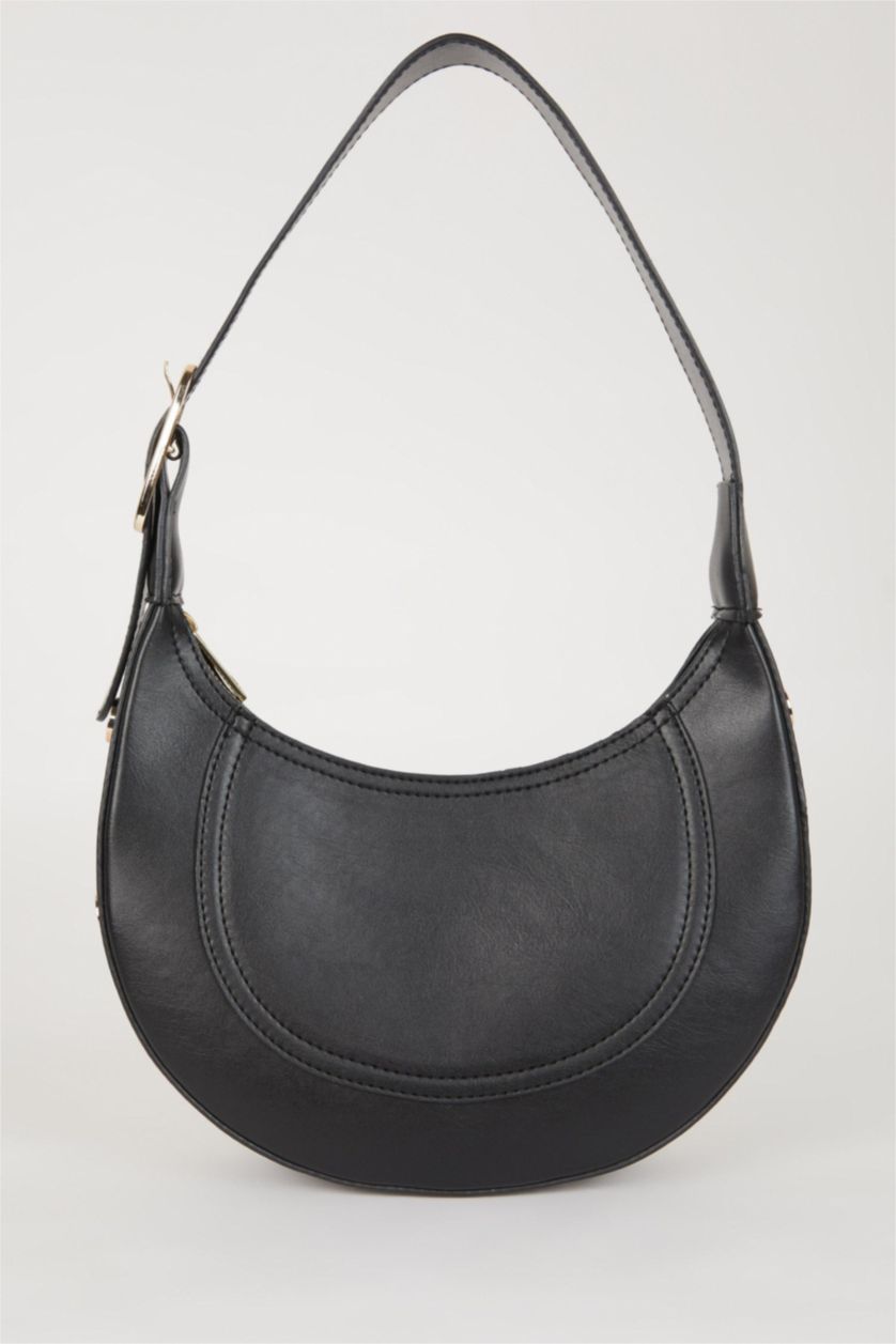 FEMME Noir Sac à Bandoulière en Similicuir pour Femme