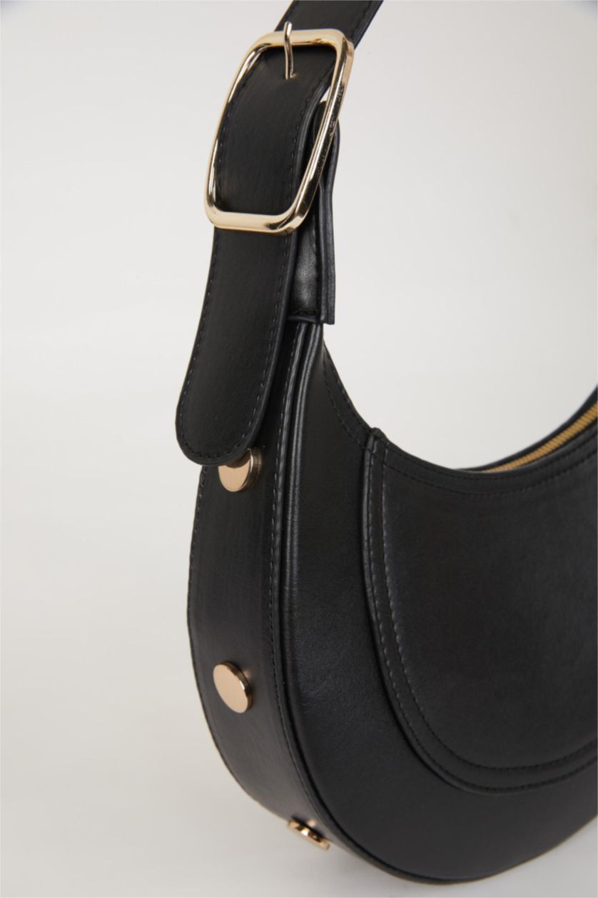 FEMME Noir Sac à Bandoulière en Similicuir pour Femme