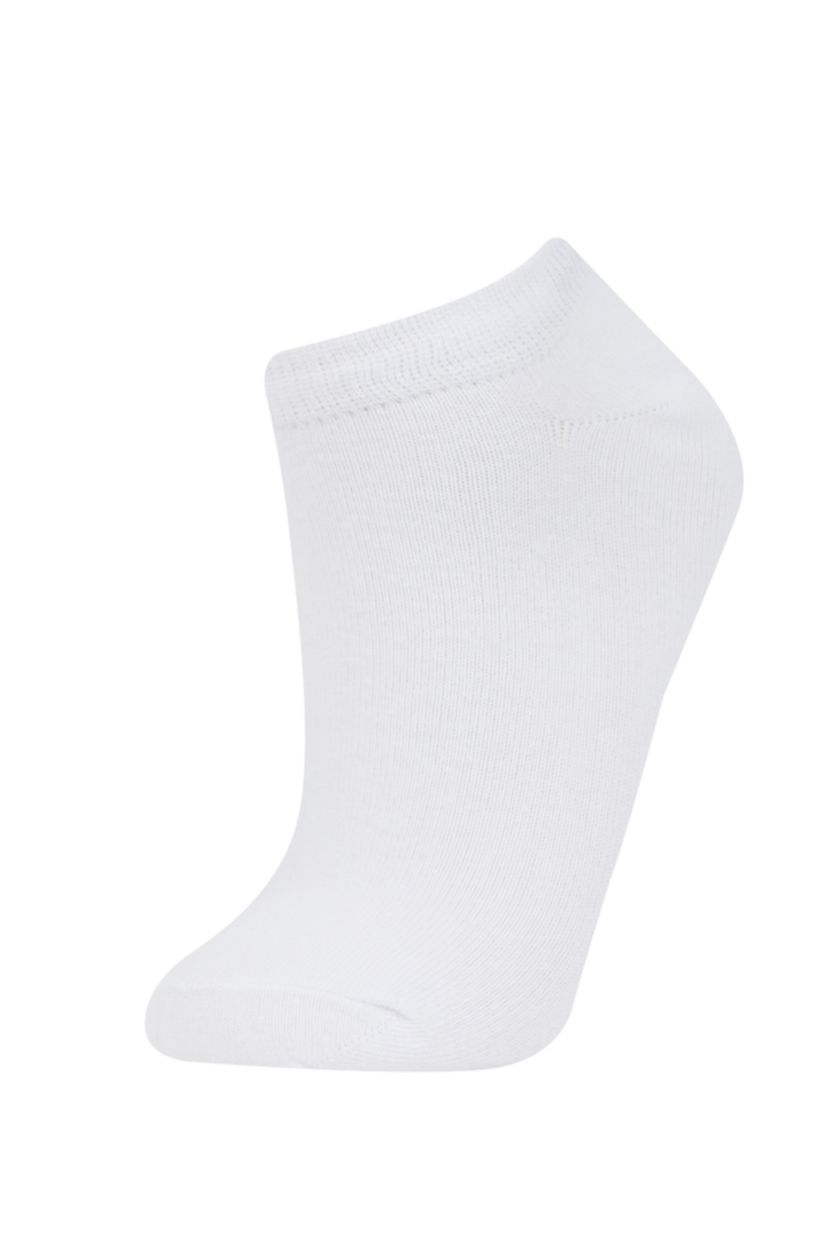 نساء أبيض 7 piece Cotton Short Socks