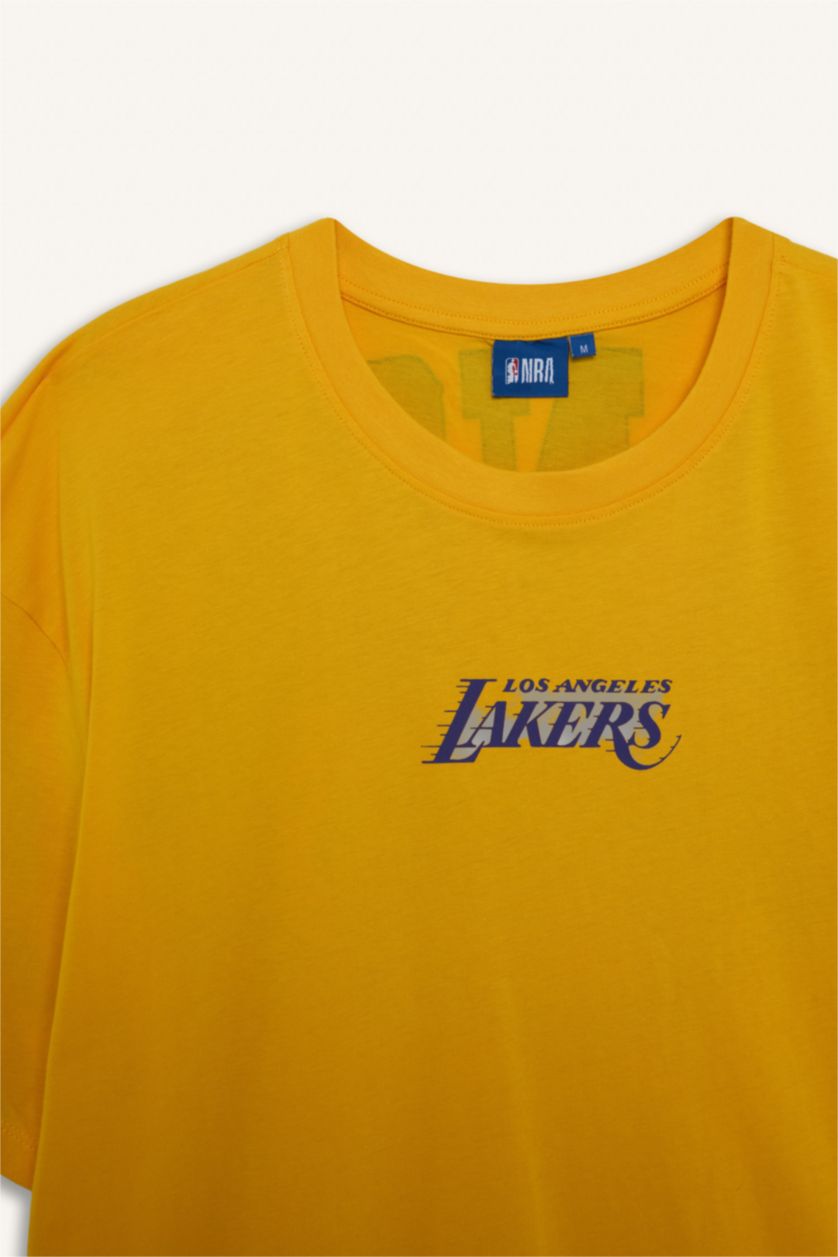 Erkek Sarı Oversıze Kısa Kollu Tişört