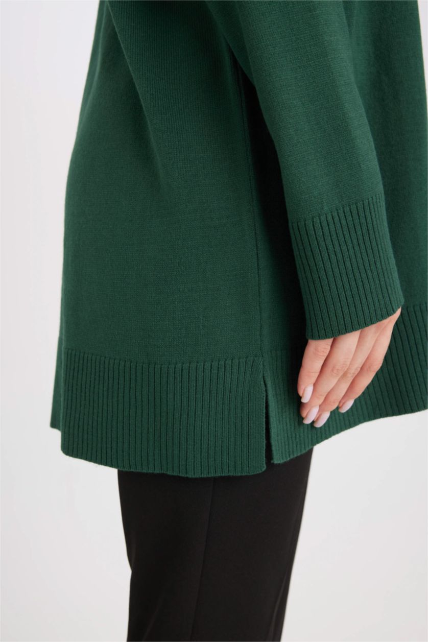 FEMME Vert Foncé Tunique coupe régulière Col Ras Du Cou