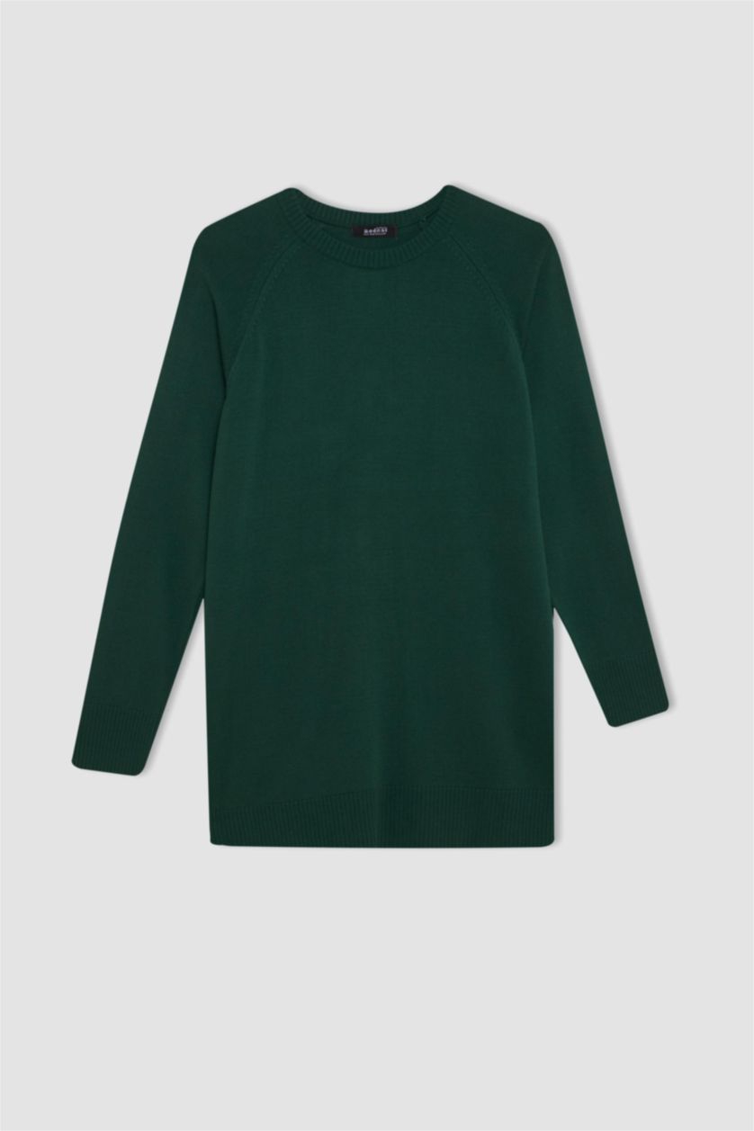 FEMME Vert Foncé Tunique coupe régulière Col Ras Du Cou