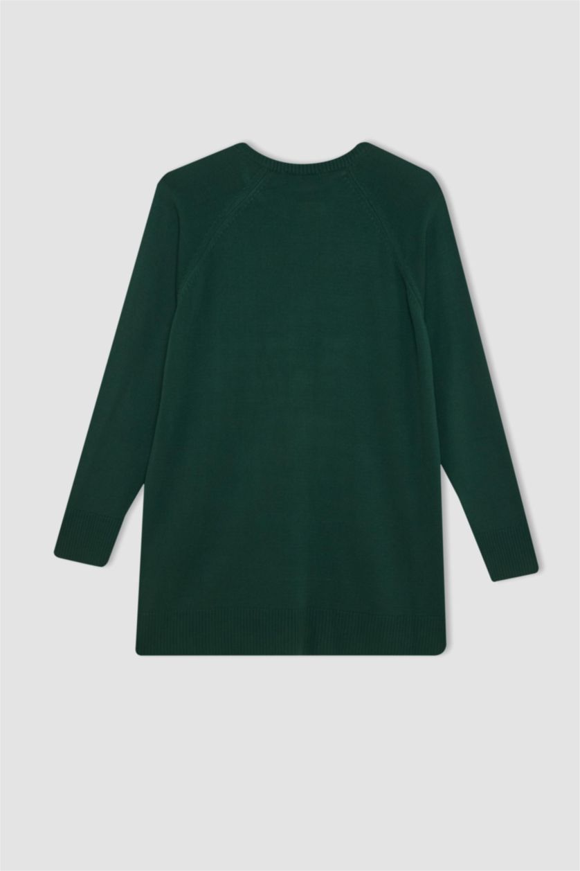 FEMME Vert Foncé Tunique coupe régulière Col Ras Du Cou