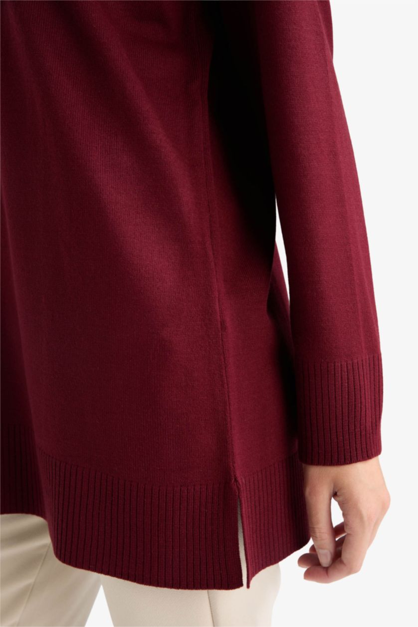 حريمي خمري تونيك قصة عادية برقبة دائرية