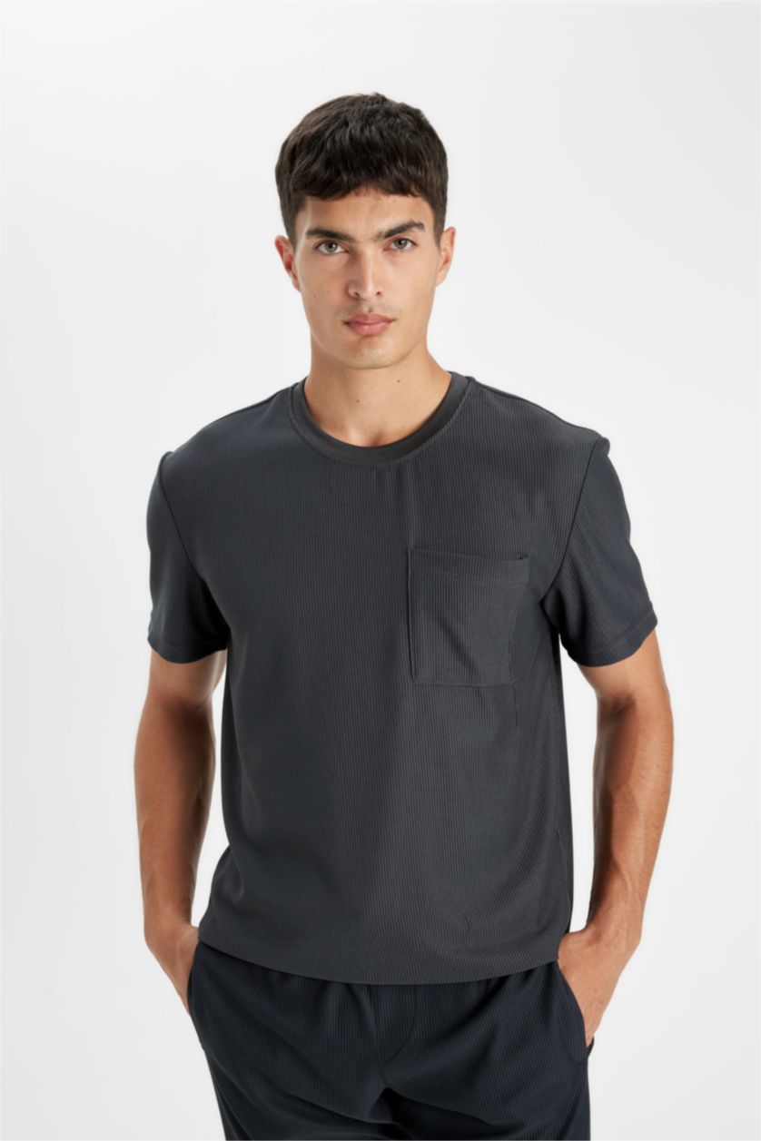 MAN Anthracite Regular Fit Crew Neck Short Sleeve T-Shirt