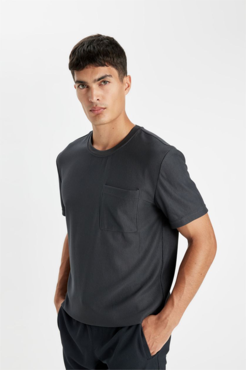 MAN Anthracite Regular Fit Crew Neck Short Sleeve T-Shirt
