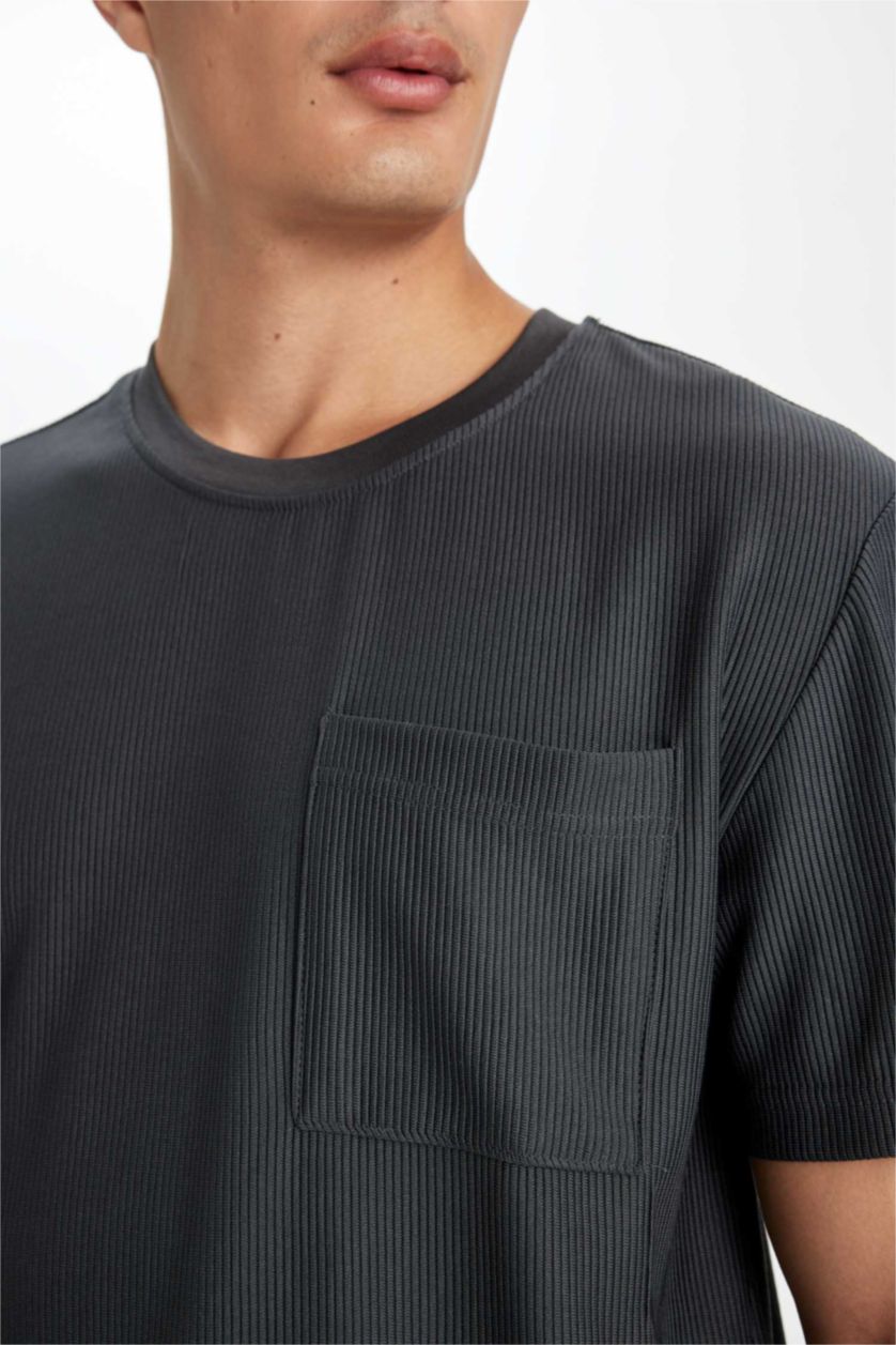 MAN Anthracite Regular Fit Crew Neck Short Sleeve T-Shirt