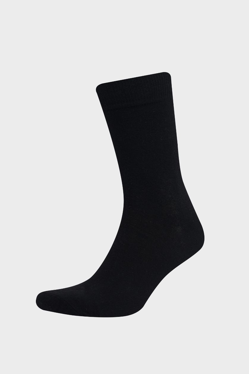 Man Anthracite Melange Boy 7 Piece Cotton Long Socks