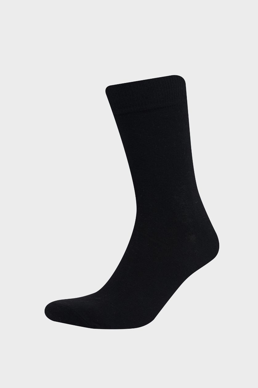 Man Anthracite Melange Boy 7 Piece Cotton Long Socks