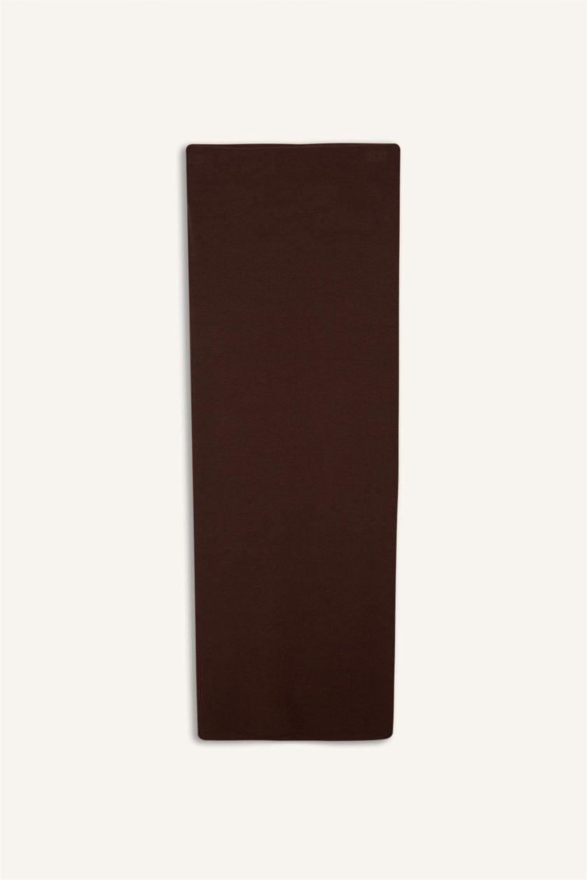 WOMAN Brown High Waist Ribbed Camisole Basic Maxi Skirt