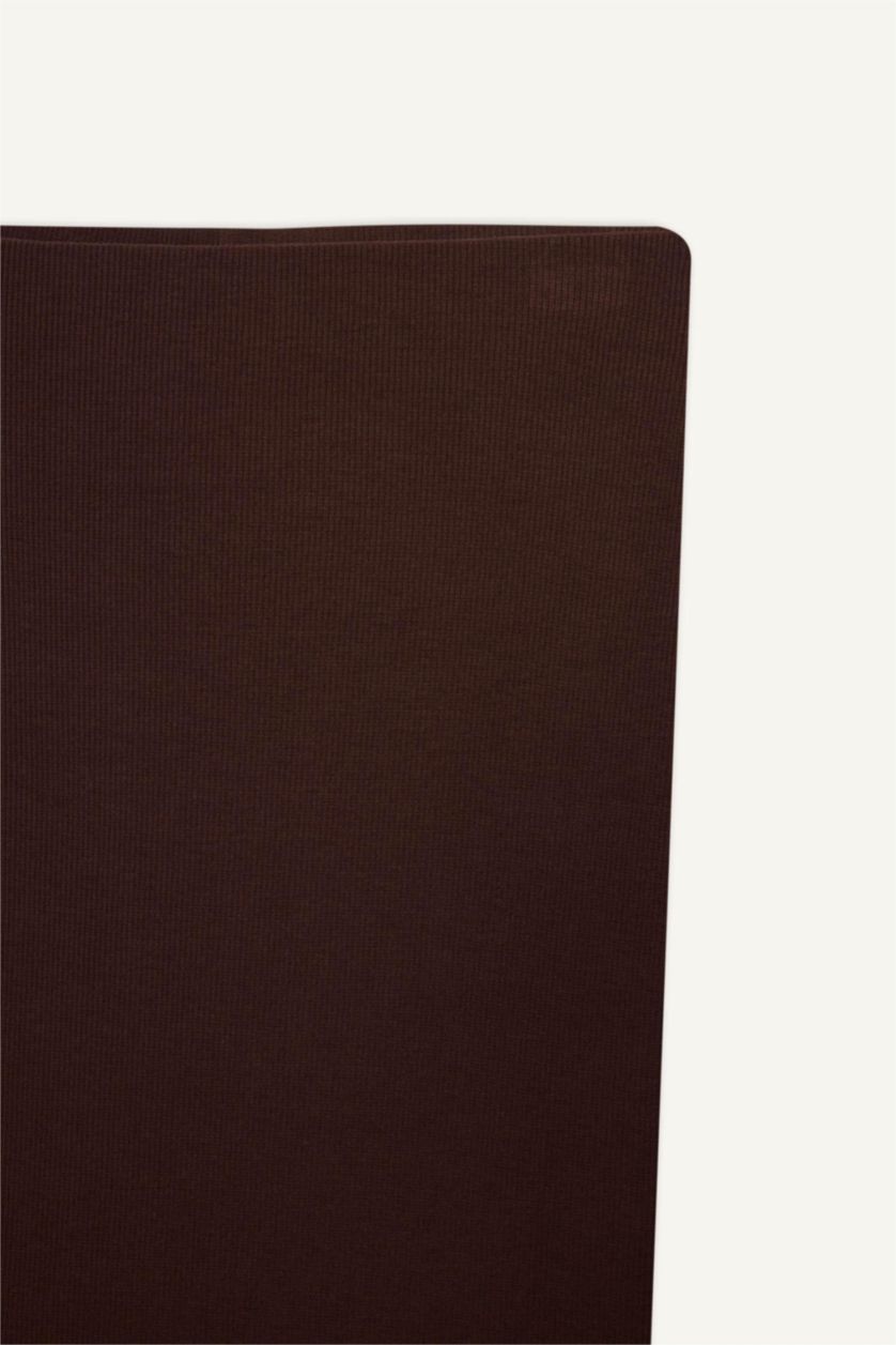 WOMAN Brown High Waist Ribbed Camisole Basic Maxi Skirt