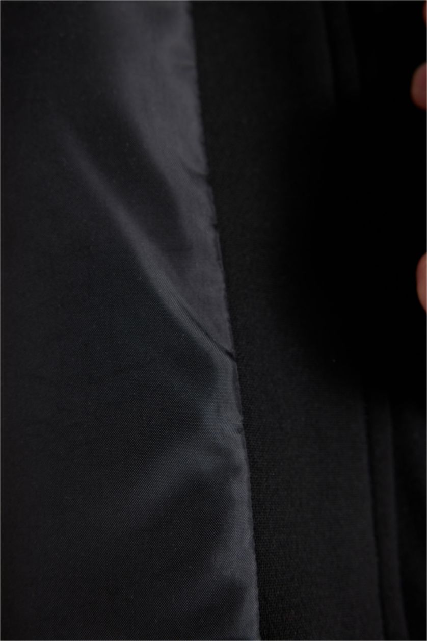 Kadın Siyah Oversize Geniş Kalıp Fermuarlı Basic Düz Bomber Ceket