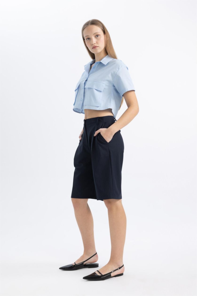 Woman NAVY High Waist Shorts