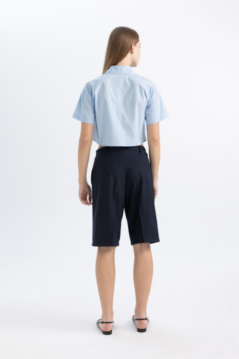 Woman NAVY High Waist Shorts