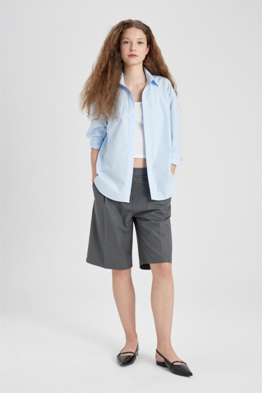 نساء ميلانج أنثرا برمودا بخصر عالي