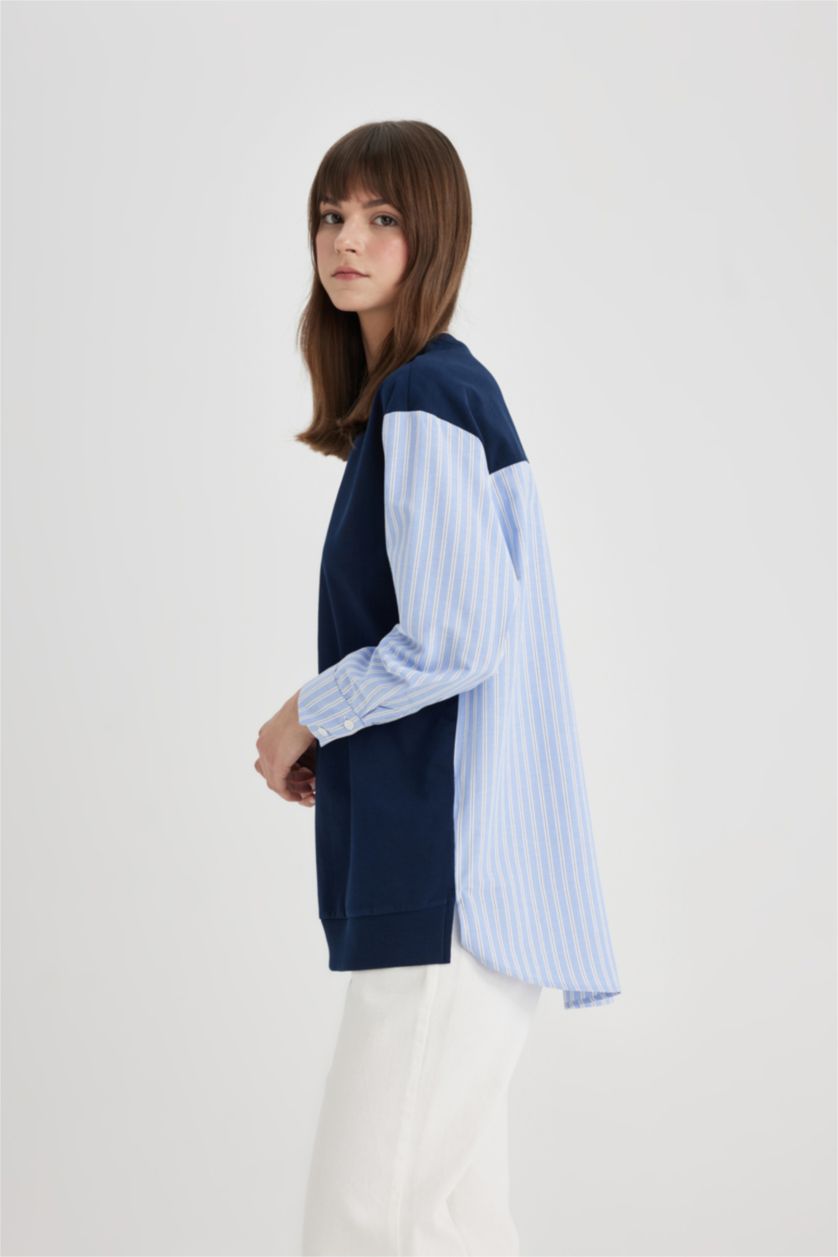 FEMME Marin Sweatshirt Coupe Régulière à Manches Longues