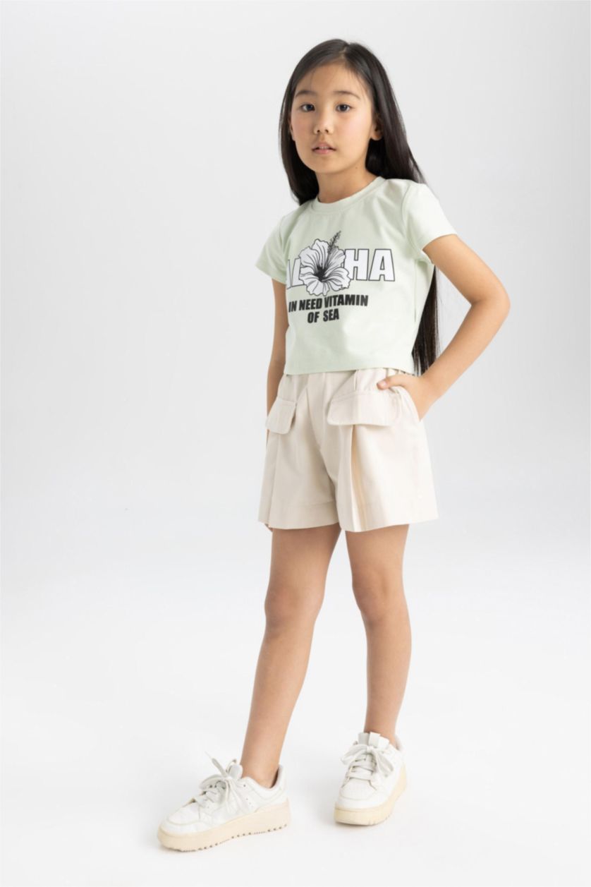 GIRLS & TEENS Light Stone Girl Gabardine Shorts