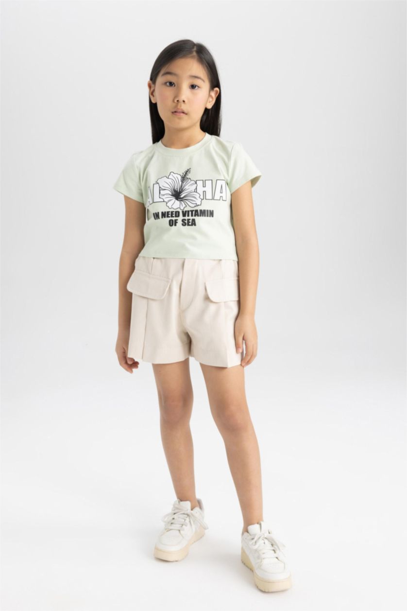 GIRLS & TEENS Light Stone Girl Gabardine Shorts