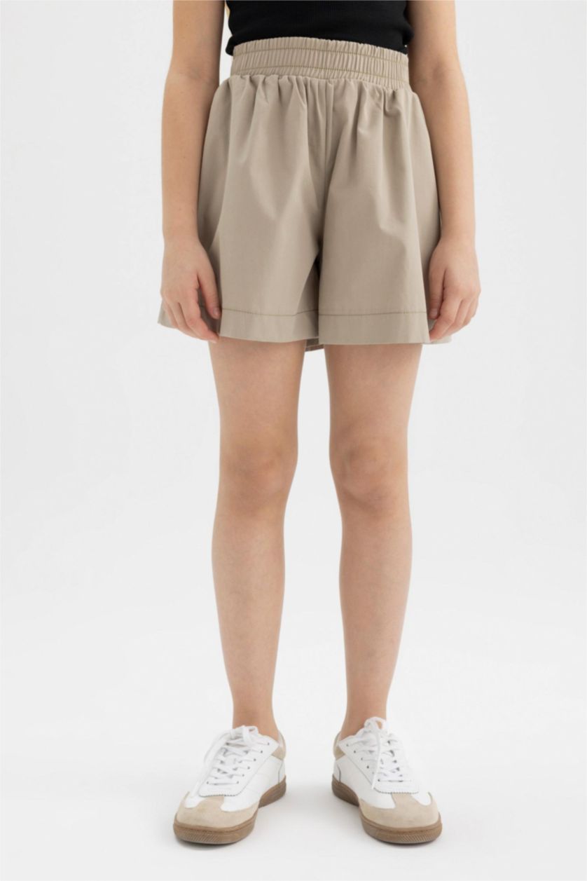 Girls & Teens Light Grey Girl Cotton Shorts