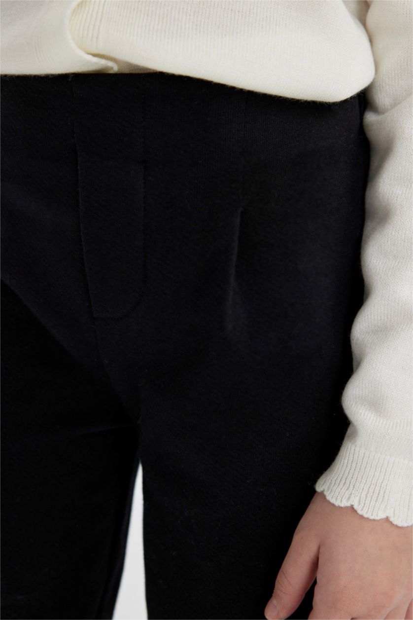 Kız Çocuk - Genç Kız Siyah Kız Çocuk Straight Fit Pantolon