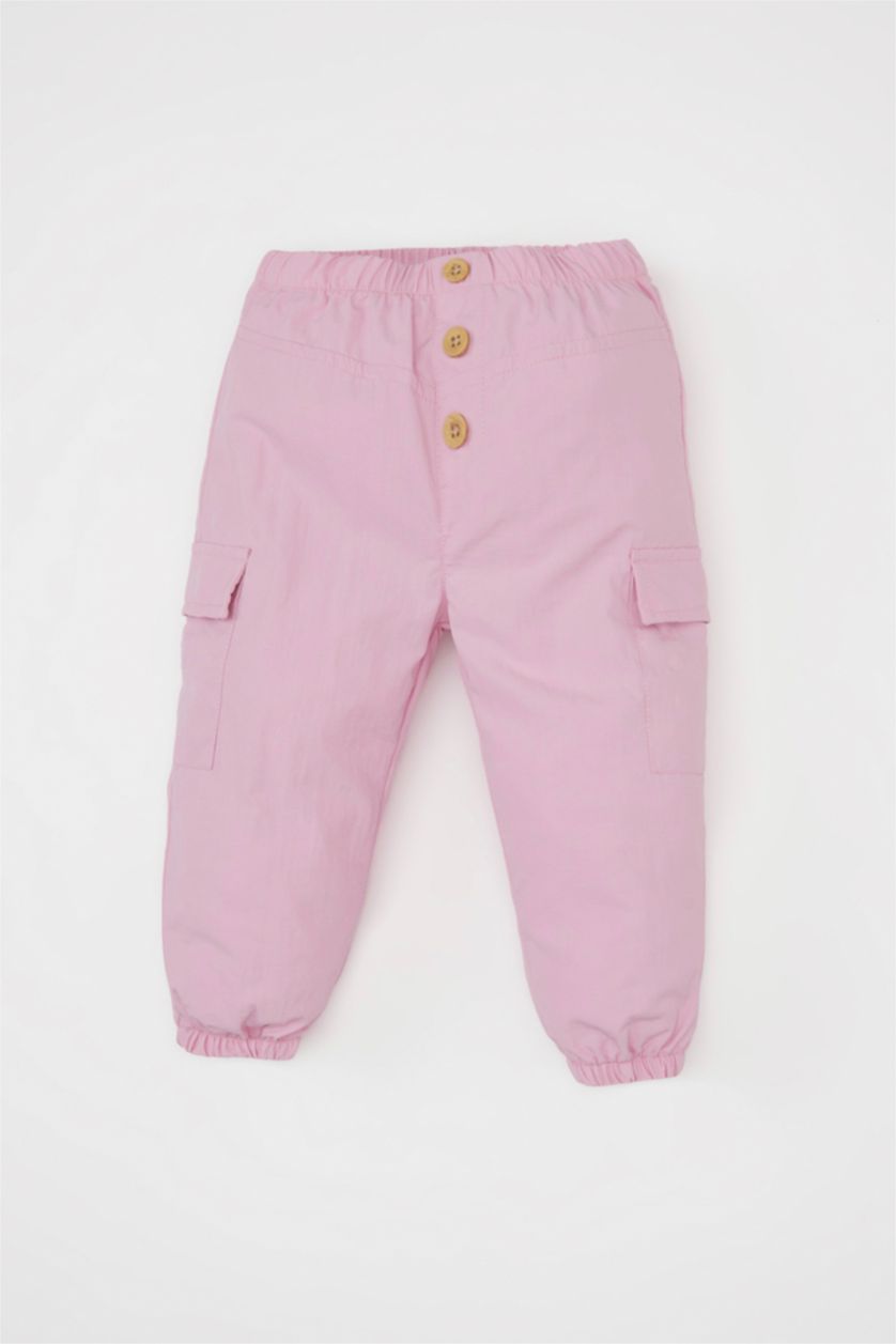 طفلة صغيرة زهري طقم بناتي سروال وتي شيرت بطبعة شعار - قطعتين