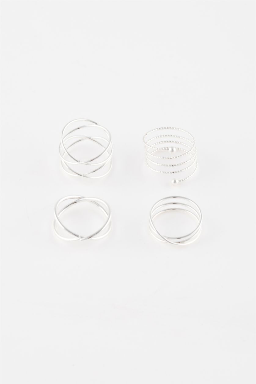 Woman Gümüş Woman 4 Piece Silver Ring