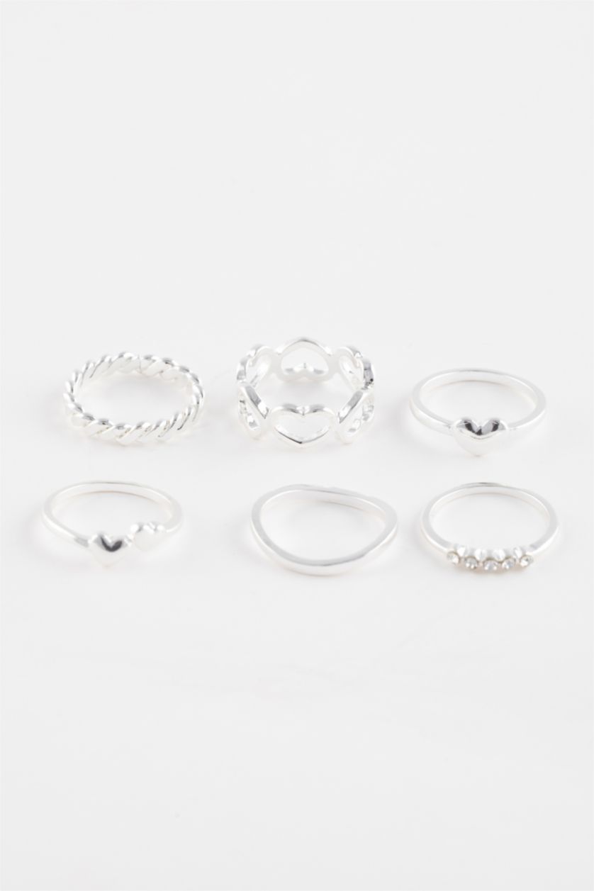 Kadın Gümüş Kadın 6'lı Silver Yüzük