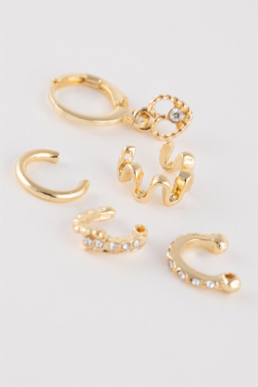 FEMME Altın Lot de 9 paires de Boucles d'oreilles dorées pour femme