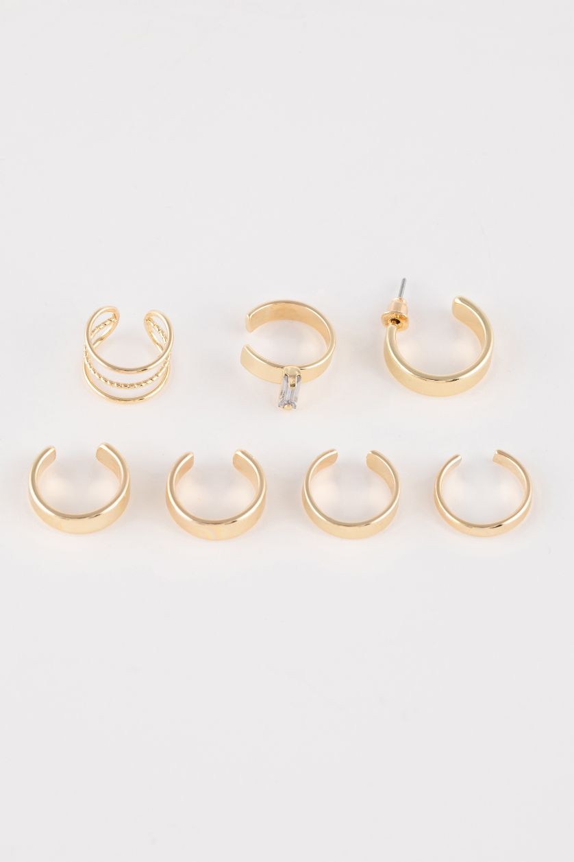 WOMAN GOLD Woman 4 Piece Gold Cartilage Earrings