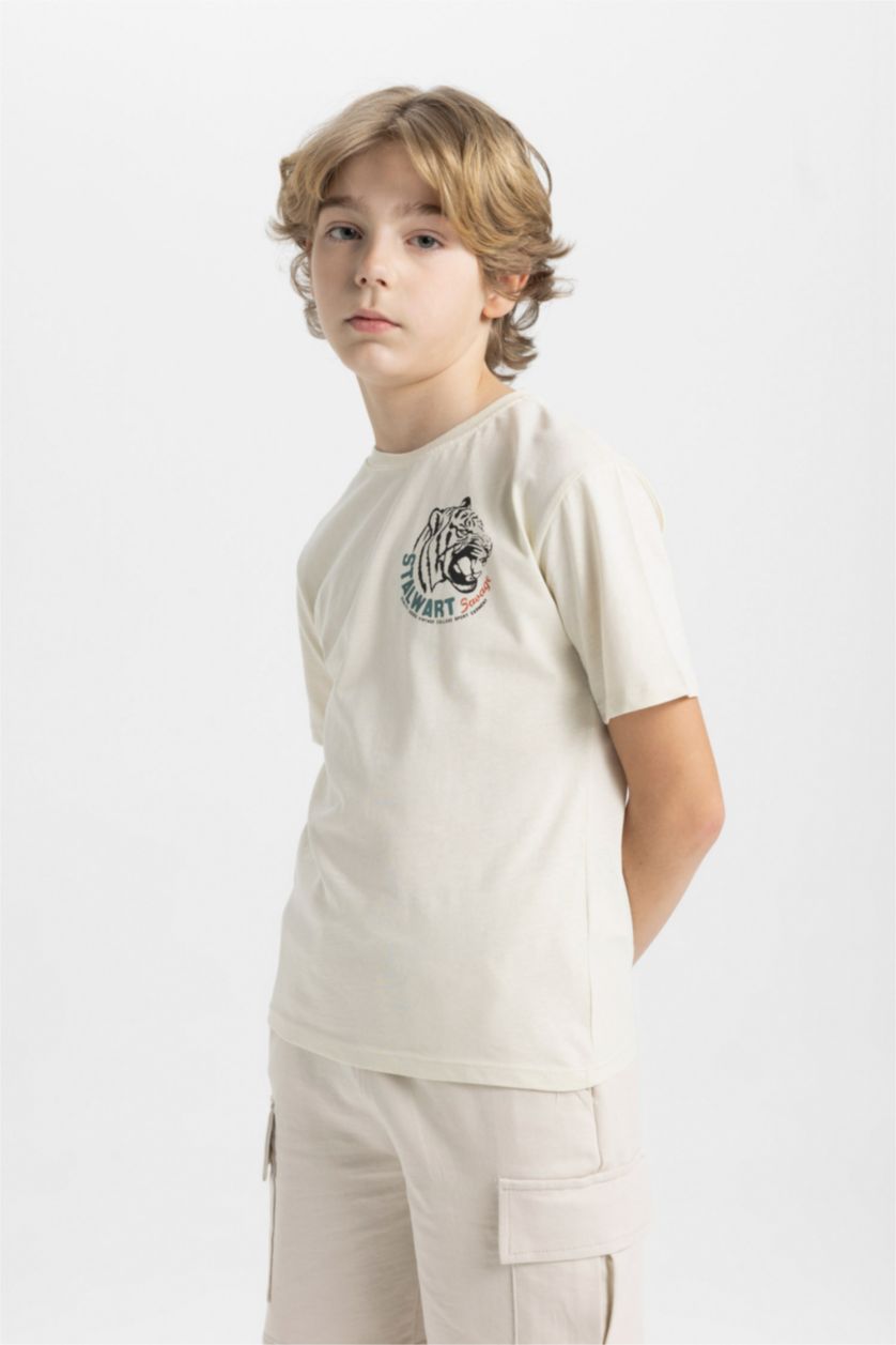 أولاد بيج فاتح تيشيرت ولادي نص ردن مطبوع قصة عادية