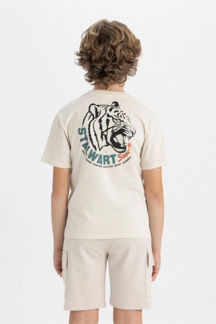 أولاد بيج فاتح تيشيرت ولادي نص ردن مطبوع قصة عادية