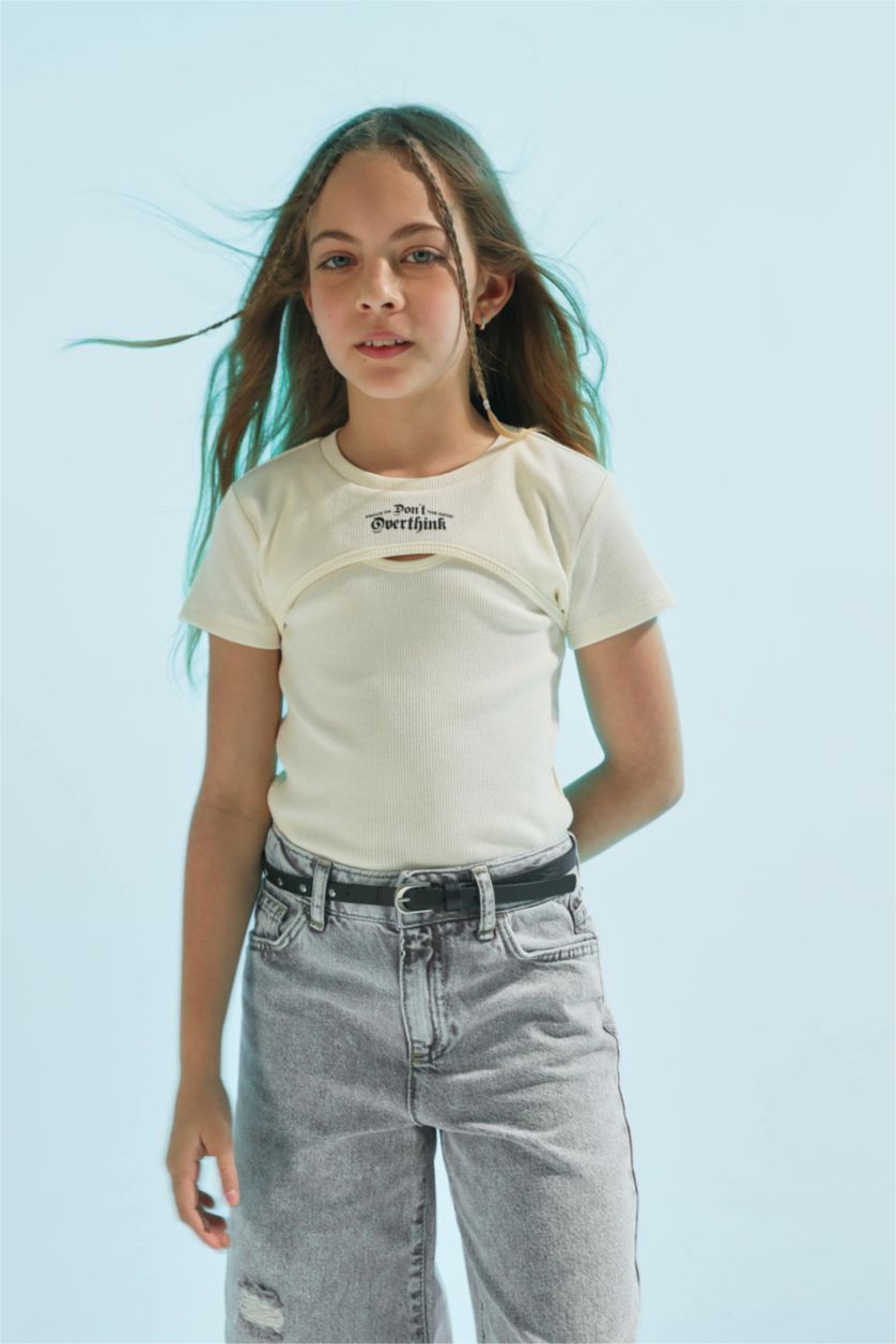 بنات بيج فاتح سيت بناتي فانيلة وبوليرو - قطعتين