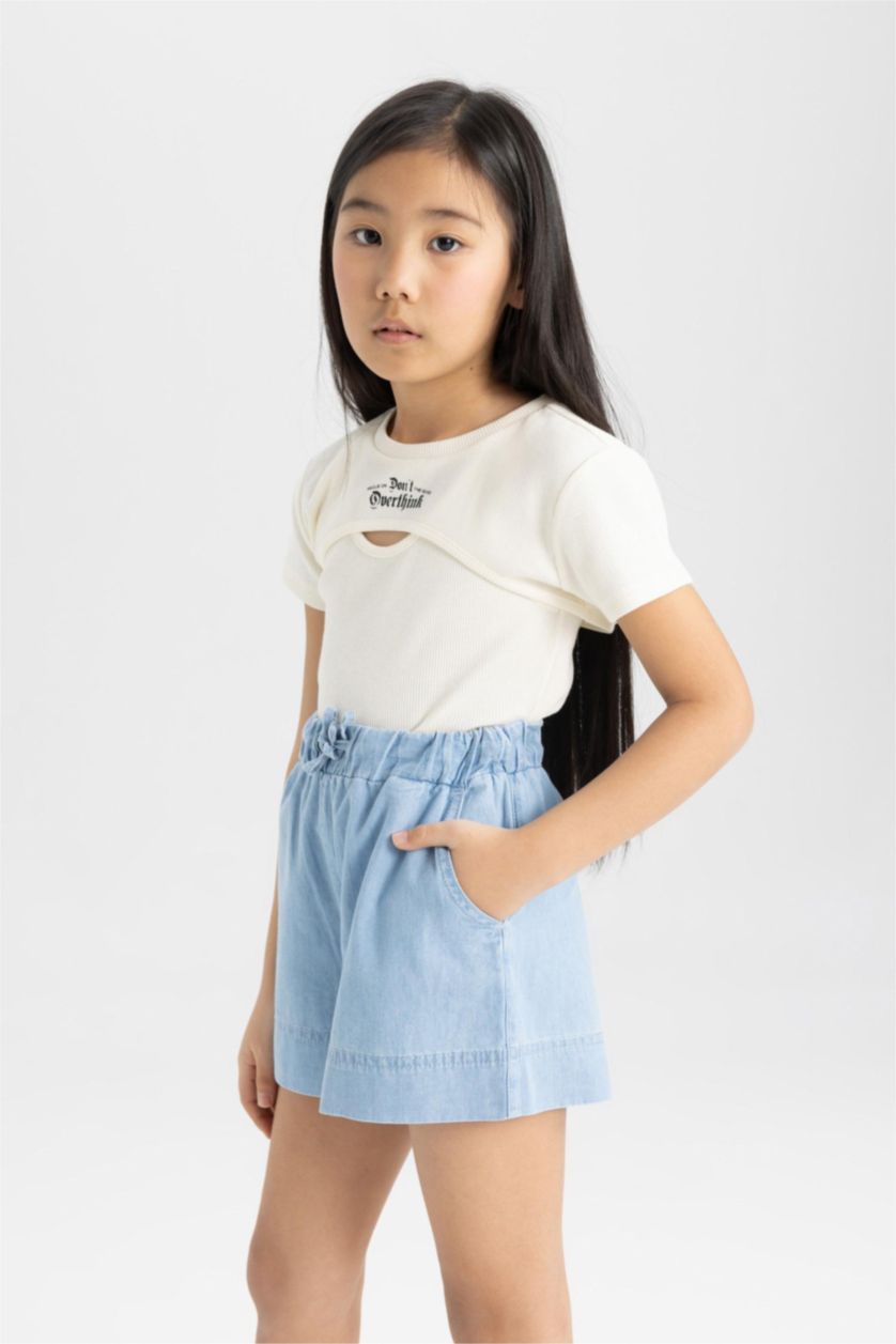 بنات بيج فاتح سيت بناتي فانيلة وبوليرو - قطعتين