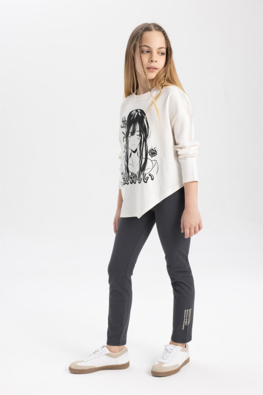 بنات أنثرا سروال ضيق بناتي طويل