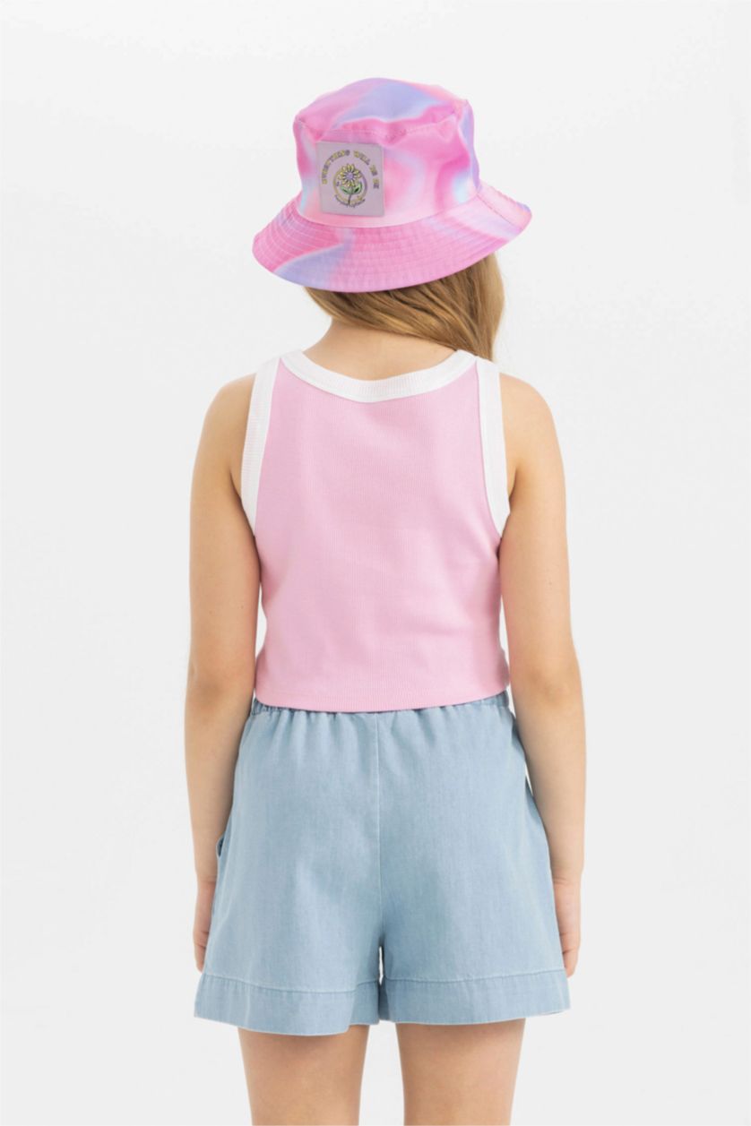 بنات زهري كيمونه بناتي بدون ردن برقبة مستديرة