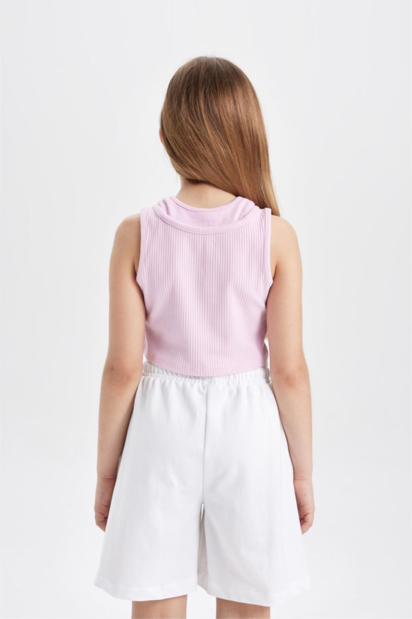 Kız Çocuk - Genç Kız Lila Bisiklet Yaka Atlet Kız Çocuk