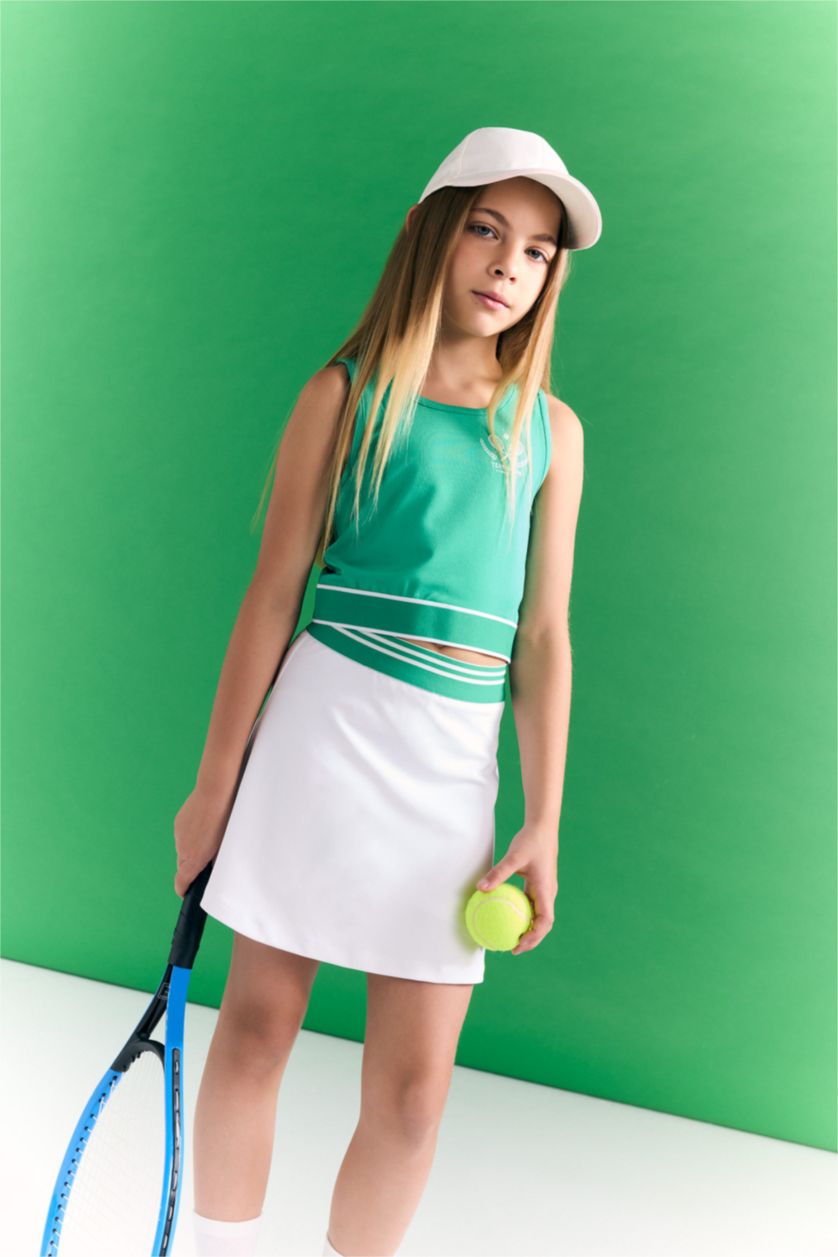 بناتي أخضر تي شيرت كت بناتي بطبعة شعار سليم فيت بدون كم