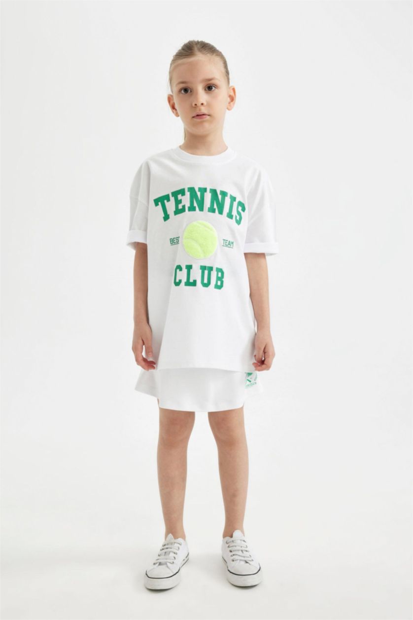 Girls & Teens White Girl Oversize Printed Short Sleeve T-Shirt