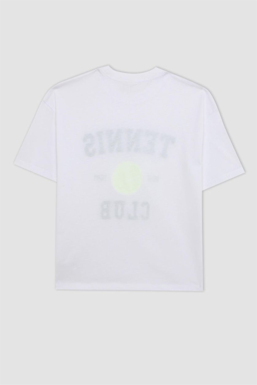 Girls & Teens White Girl Oversize Printed Short Sleeve T-Shirt