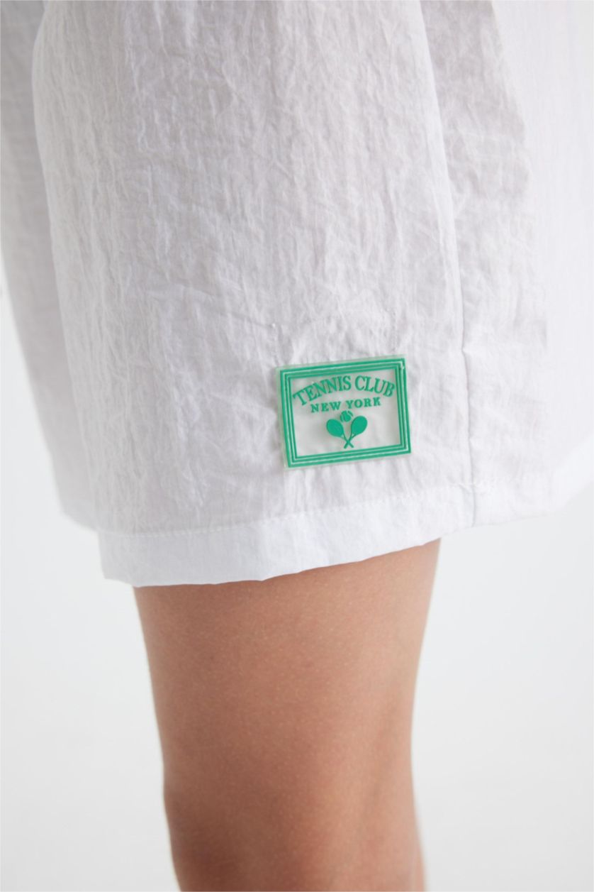 Kız Çocuk - Genç Kız Beyaz Baskılı Şort Kız Çocuk