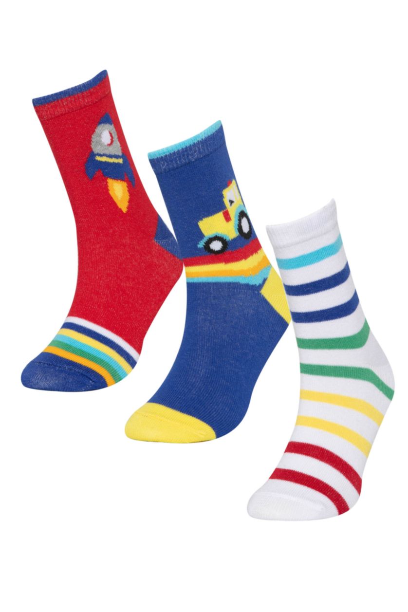 BOYS & TEENS MIXED Boy 3 Piece Cotton Long Socks