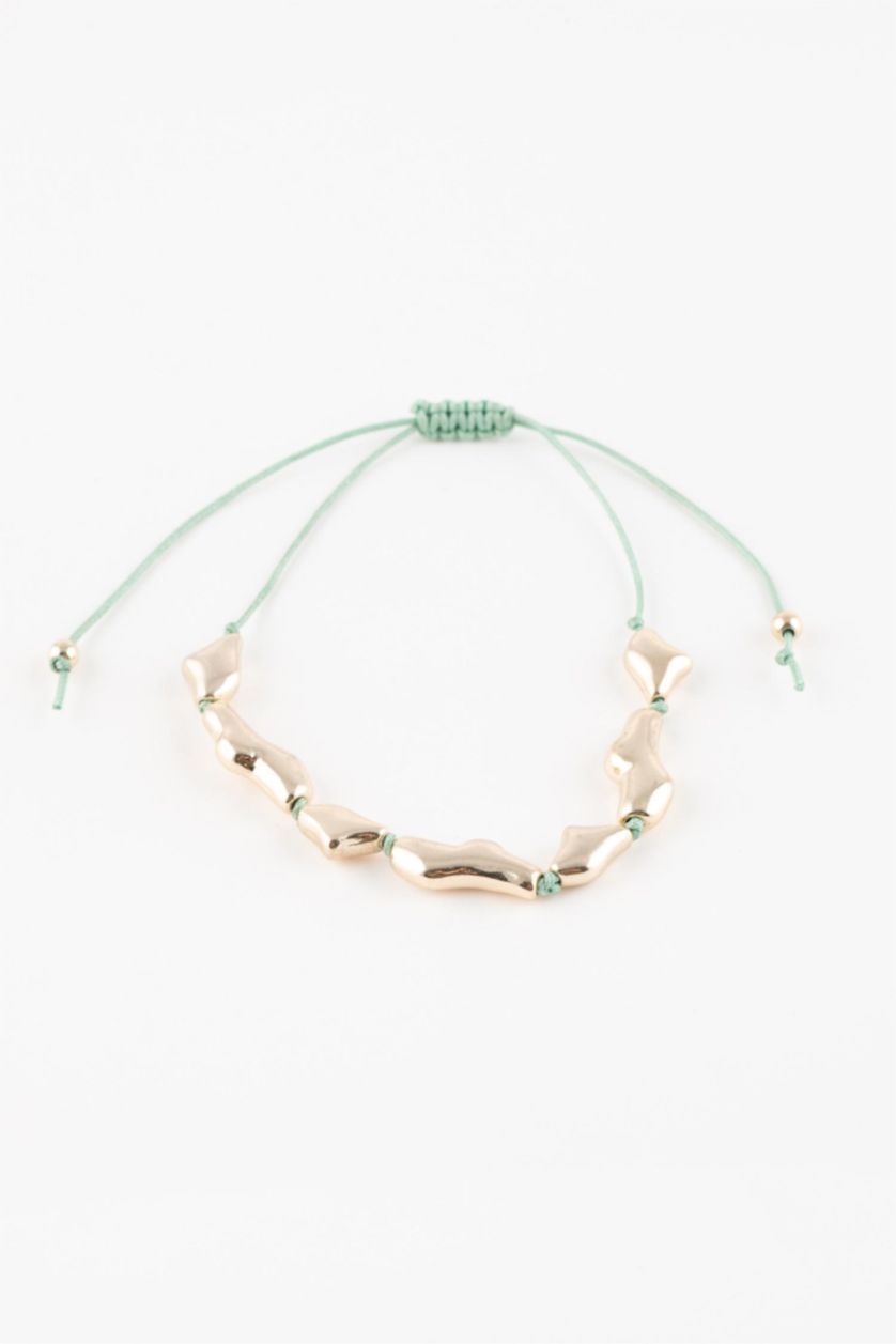 WOMAN Mint Woman Green String Gold Bracelet