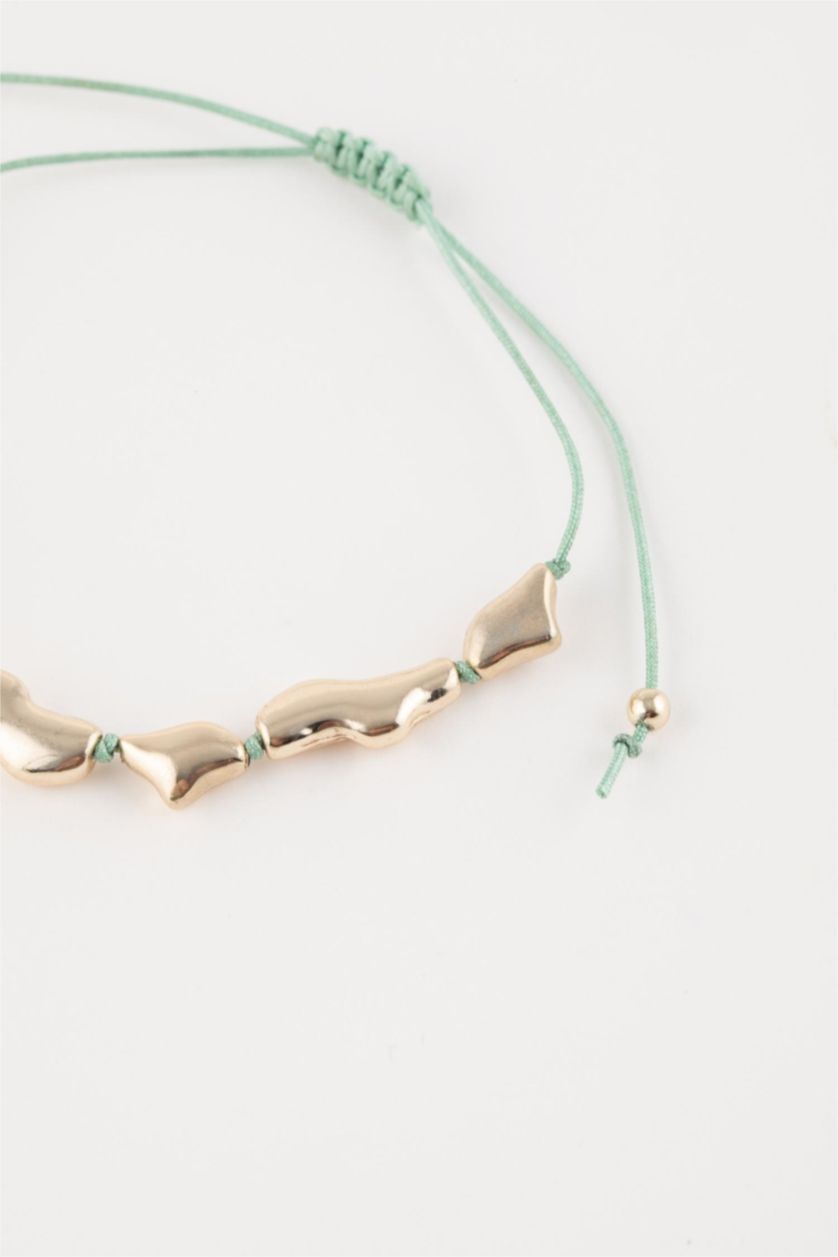 WOMAN Mint Woman Green String Gold Bracelet