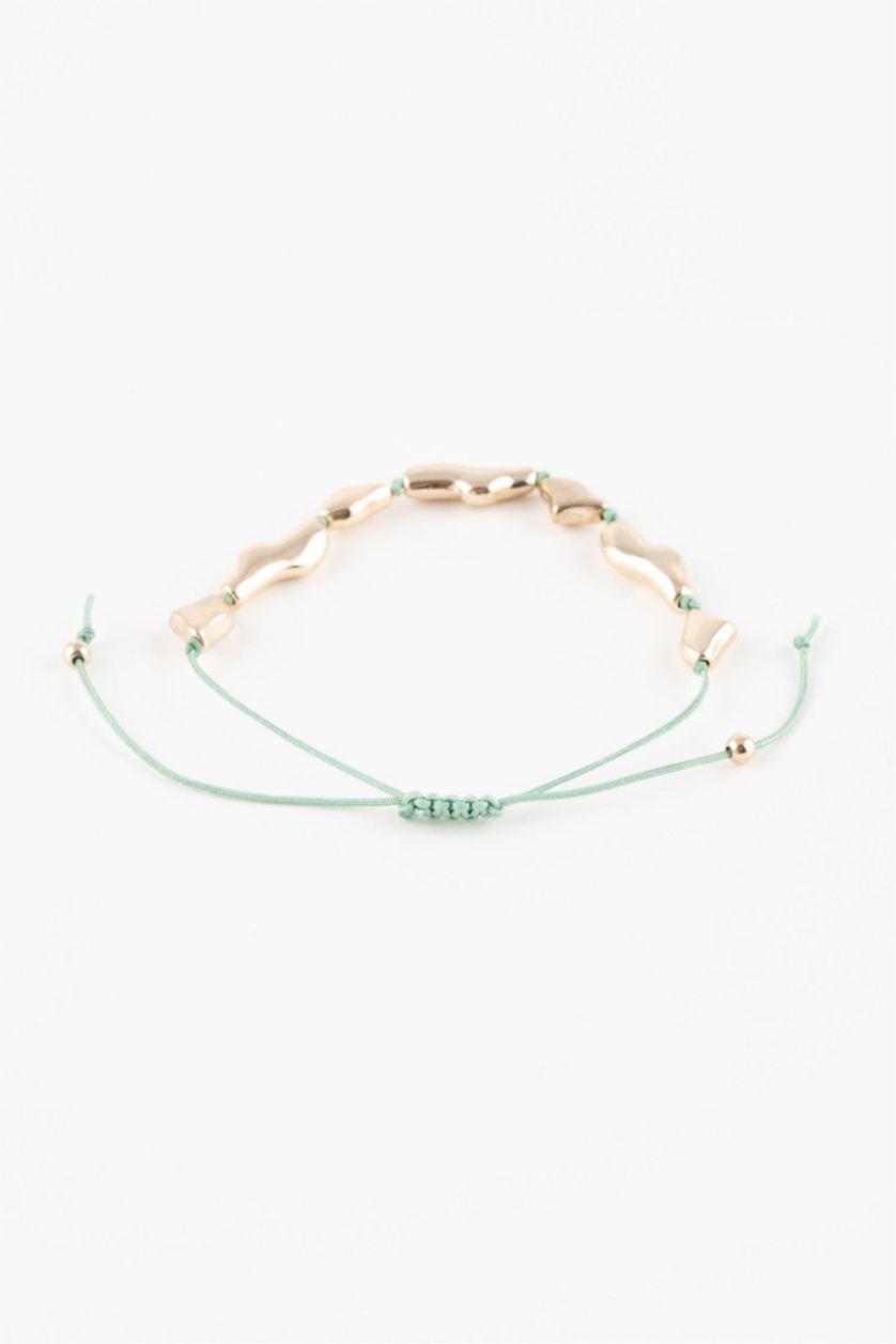 WOMAN Mint Woman Green String Gold Bracelet