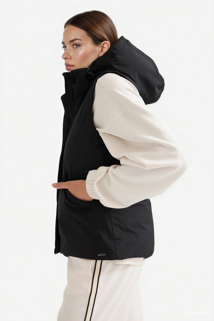 Women Black DeFactoFit Water Repellent Regular Fit Vest